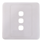 White 3 Opening Grid Plate (12.5x12.5cm)