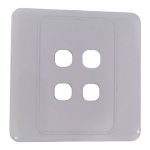 White 4 Opening Grid Plate (12.5x12.5cm)
