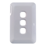White 3 Opening Grid Plate (12.5x8cm)