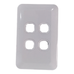 White 4 Opening Grid Plate (12.5x8cm)