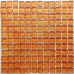 Tangerine Glitter Mosaic Tiles (Sheet Size 15x15cm)