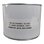 Dark Admiral Grey Gloss Enamel Paint 1L