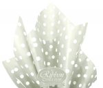 Silver & White Dot Rib Tissue Paper 50x70cm