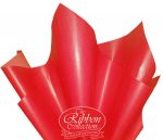Red Pearlised Rib Tissue Paper