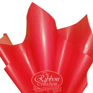 Red Pearlised Rib Tissue Paper