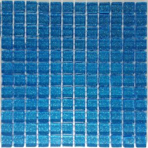 Midnight Blue Glitter Mosaic Tiles (Sheet Size 15x15cm)