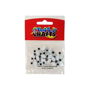 10x7mm Oval Paste-on Wiggly Eyes