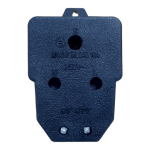 Black Rubberized Twin Plug Coupler 250V