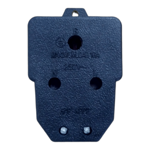 Black Rubberized Twin Plug Coupler 250V