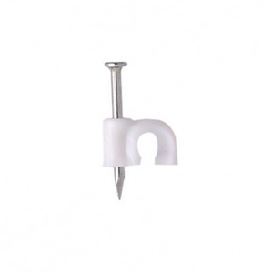 Cable Clips 8.0mm Round White (100)