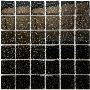 Black Glitter Mosaic Tiles (Sheet Size 15x15cm)