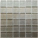 Silver Glitter Mosaic Tiles (Sheet Size 15x15cm)