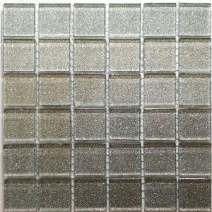 Silver Glitter Mosaic Tiles (Sheet Size 15x15cm)