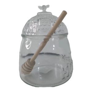 Glass Honey Dispenser With Dipper 590ml 3pc