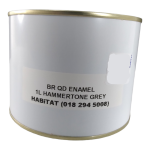 Hammertone Grey Gloss Enamel Paint 1L