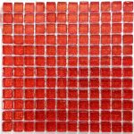 Cherry Red Glitter Mosaic Tiles (Sheet Size 15x15cm)