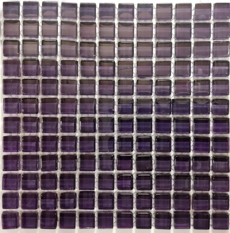 Dark Purple Crystal Glass Mosaic Tiles (Sheet Size 30x30cm)