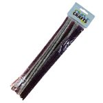Metallic Purple & Silver Plain Chenille Stems /Pipe Cleaners