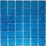 Midnight Blue Glitter Mosaic Tiles (Sheet Size 15x15cm)