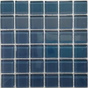 Smoke Blue Crystal Glass (Sheet Size 30x30cm)