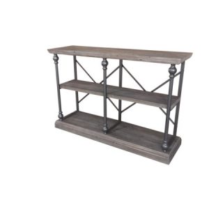 Wood And Metal Server Table