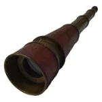 Antique Bronze Telescope with Engraved Leather Sleeve_U8166_4