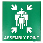 Assembly Point Safety Sign 29x29cm