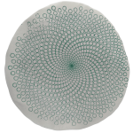 Medium Dish/Bowl Cover With Geometric Green Pattern 27.5cm