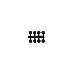 Black Clock Dots 8pc 8mm