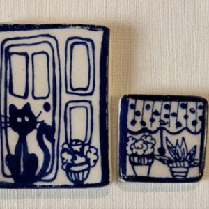 Blue Door & Window Mosaic Inserts