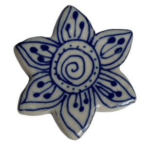 Blue Star Flower Medium Mosaic Insert