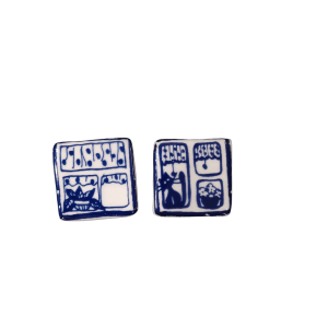 Blue Windows Large 2pc Mosaic Inserts