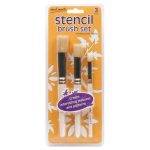 Long Stencil Brush 3pc