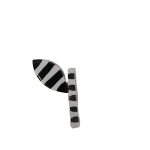 Black & White Botanical Stem & Leaf Mosaic Insert