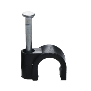 Cable Clips 8.0mm Round Black (100)