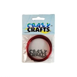 Red Aluminium Craft Wire 1 x 1.5m x 1.5mm