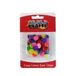 12mm Crazy Colour Wiggly Eyes