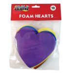 Assorted Foam Hearts Sheets 14cm 12 Piece