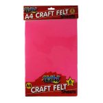 A4 Neon Pink Felt Sheets 6 Piece