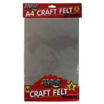 A4 Light Grey Felt Sheets 6 Piece