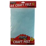 A4 Light Blue Felt Sheets 6 Piece