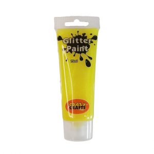 Acrylic Neon Yellow Glitter Paint 75ml