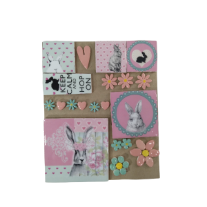 Pink Hop To It Combo Card Large Mosaic Inserts
