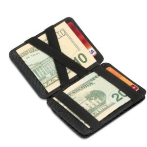 Hunterson Carbon Black Magic Coin Wallet With Pouch 10cm x 7.5cm