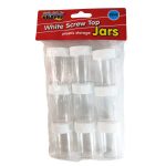 Screw Top White Plastic Storage Jars 22ml