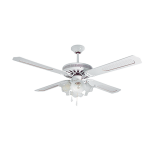 Radiant Light White Ceiling Fan (12.4cm x 48cm)