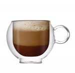 Double Wall Cappuccino Glass Mug 2pc 270ml
