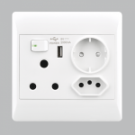 One Switch With USB Wall Socket