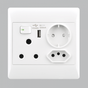 One Switch With USB Wall Socket
