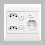 Three Switch Wall Socket